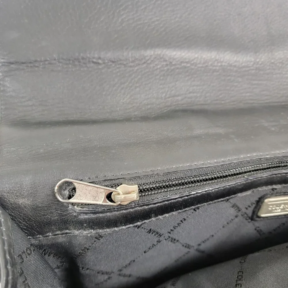 Cole Haan‎ Collection Black Leather Briefcase Messenger Bag Lawyer Bag Italy